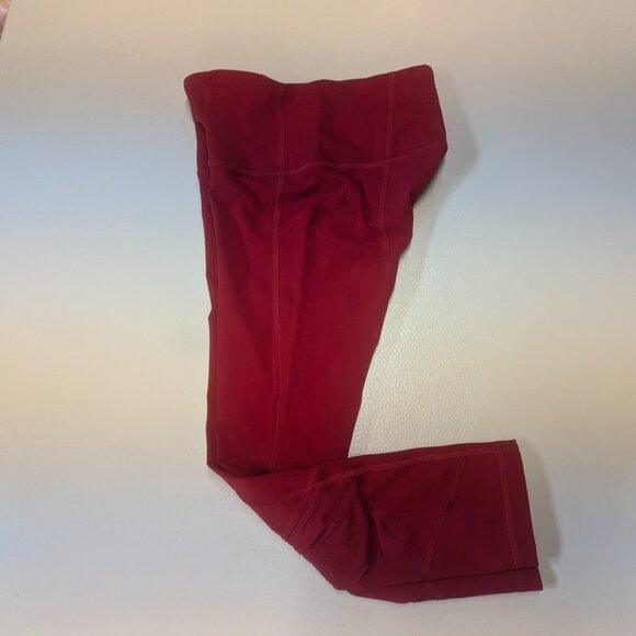 Lululemon Pace Rival High-Rise Crop 22" Dark Red (First Release) Sz 2 *Free Tote - Picture 14 of 14